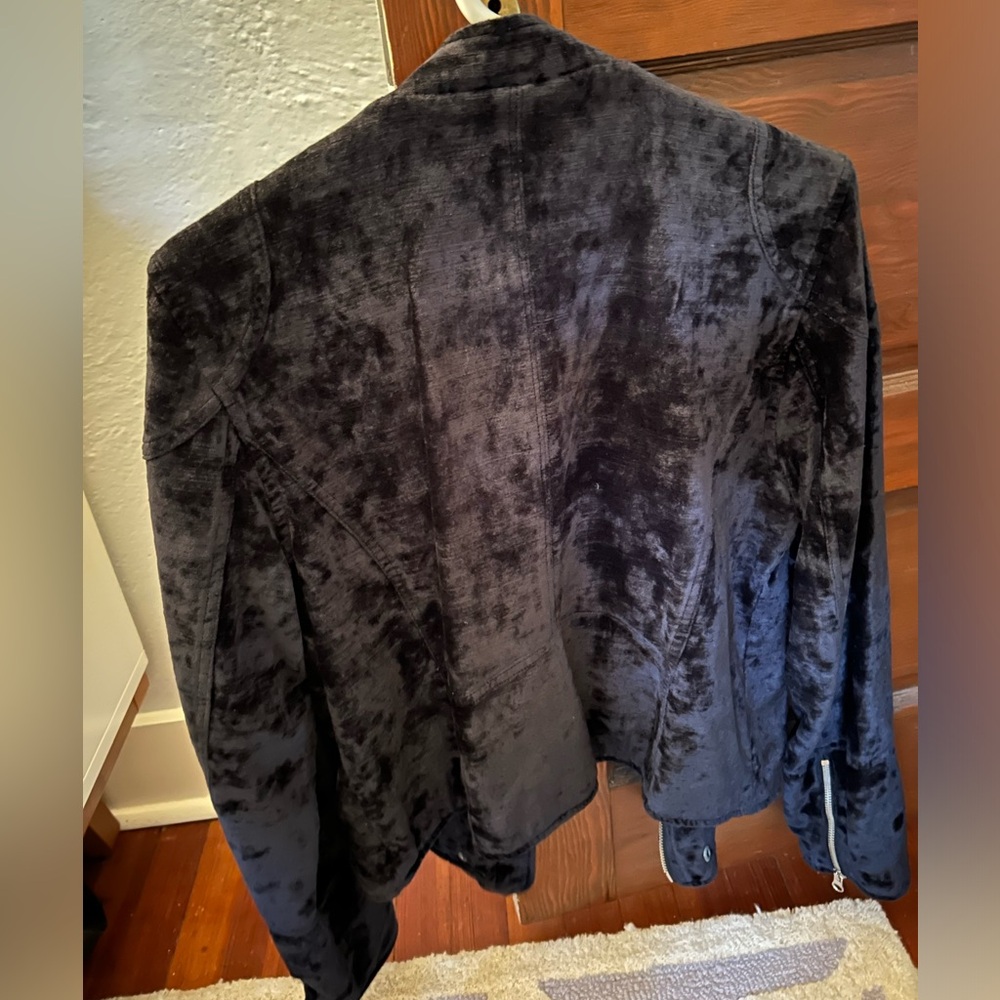 Free People Dusk til Dawn Moto Jacket size L in Black - Picture 4 of 5